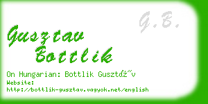 gusztav bottlik business card